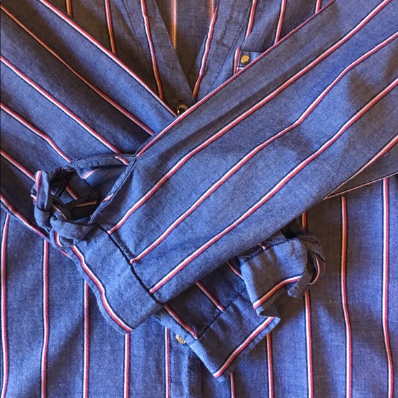 Anne Klein Button Down Striped Shirt - Picture 5 of 6